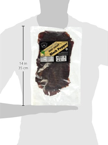 Buffalo Bills Beef Jerky, 18oz Black Pepper Western Cut, 15 Slabs per Bag, 1.12 Pound