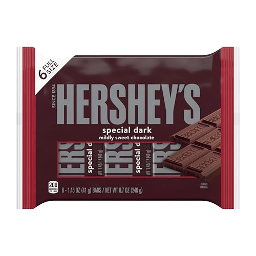 HERSHEYS SPECIAL DARK Mildly Sweet Chocolate Candy Bars, 1.45 oz (6 Count)