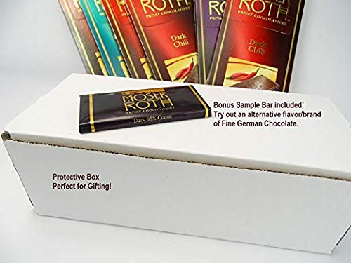 Moser Roth Dark Chocolate Bar 85% Cocoa - Boxed 6 Pack, 4.41 Ounce with Bonus Sample