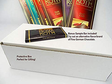 Moser Roth Dark Chocolate Bar 85% Cocoa - Boxed 6 Pack, 4.41 Ounce with Bonus Sample