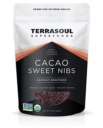 Terrasoul Superfoods Organic Sweet Cacao Nibs, 5 Pounds