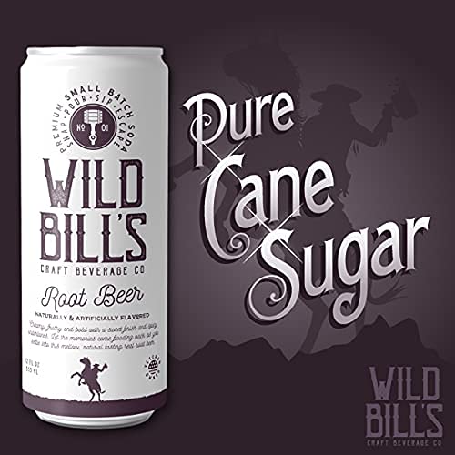 Wild Bills Root malt-inspired Soda - Classic Craft Soft Drink, Caffeine Free, Gluten Free, 12 Oz, 12 Pack, Model WBSD16