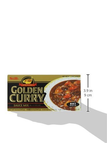 S&B Golden Curry Sauce Mix, Hot, 8.4-Ounce