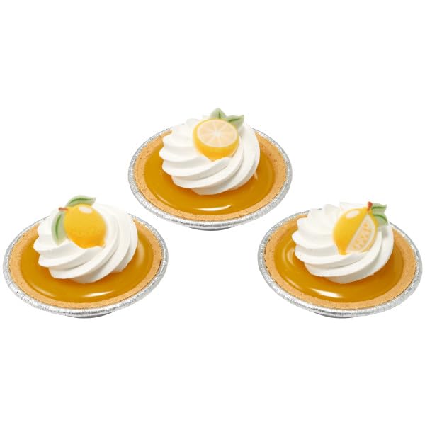 NCS Lemon Shape Edible Sugar Cake Toppers, 12 Count, 1.2x1.1, Yellow/White, Made of Sugar