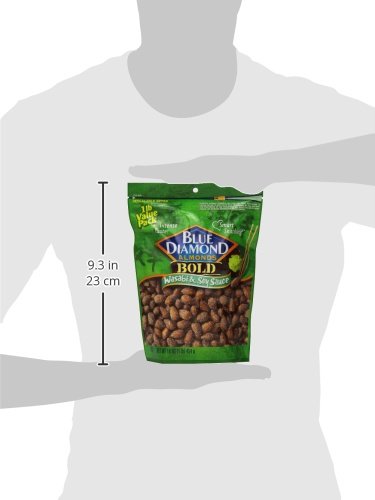 Blue Diamond Almonds Bold Wasabi & Soy Sauce, Value Pack, 16-Ounce (Pack of 3)