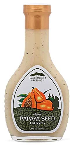 Hawaiian Hula Papaya Seed Dressing, 8-Ounce Bottle (Pack of 4)