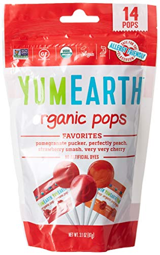 Yummyearth Organic Lollipops, Assorted Flavors, 3 Oz (14 Pops)