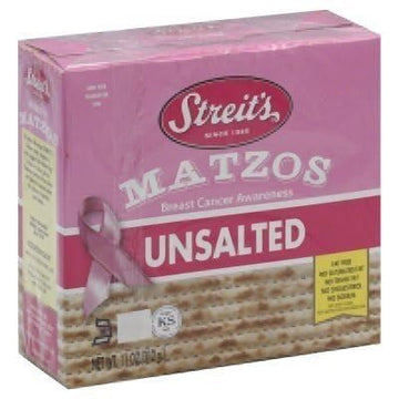 Streits Unsalted Matzos, 11 Ounce -- 12 Per Case.