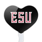 GRAPHICS & MORE Cupcake Picks Set of 6 - Acrylic Heart Toppers - East Stroudsburg University of Pennsylvania - One Size