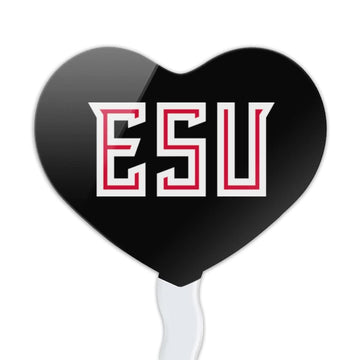 GRAPHICS & MORE Cupcake Picks Set of 6 - Acrylic Heart Toppers - East Stroudsburg University of Pennsylvania - One Size