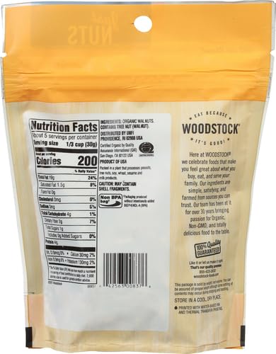 Woodstock Organic Walnuts Halves And Pieces, 5.5 Oz (Packaging May Vary)