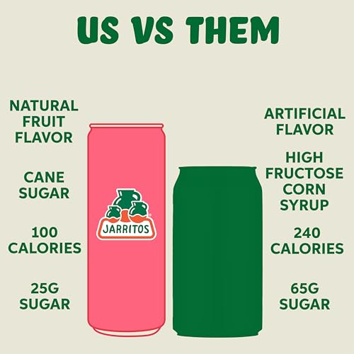 Jarritos - Mexican Soda Soft Drinks  Guava (12 oz  355ml) 24 Cans (3 Boxes of 8) - Made with Real Cane Sugar - 0g Fat - Made in Mexico - Natural Flavor Soda Pop - Party & BBQ Beverages