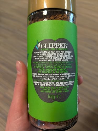 Clipper Coffee: Organic Latin American Decaf Instant Coffee - Medium Roast Coffee, Freeze Dried & Ethically Sourced - 100g (3.53