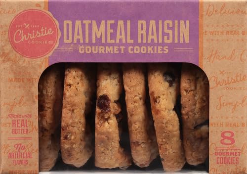Christie Cookie Co., Oatmeal Raisin Cookies,Gourmet Cookies (8ct) (Sold Frozen)
