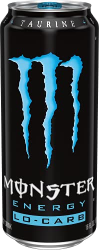 Monster Energy, Lo-Carb Monster, Low Carb Energy Drink, 16 Ounce (Pack of 12)