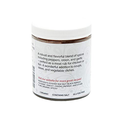 The Spice Hut Creole Seasoning Organic 4oz Glass Jar - All-Natural, Kosher, Gluten Free, Vegan, Keto, No MSG