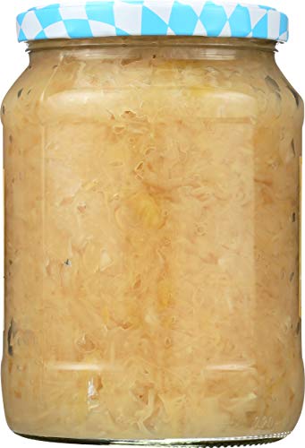 Hengstenberg Sauerkraut, Bavarian Style, 24 Ounce (Pack of 12), Plastic, 1.5 Pound