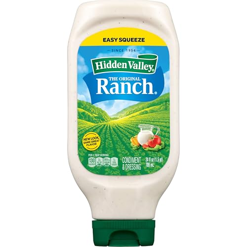 Hidden Valley Original Ranch Condiment and Dressing, Easy Squeeze Bottle, 24 Fl Oz (Package May Vary)