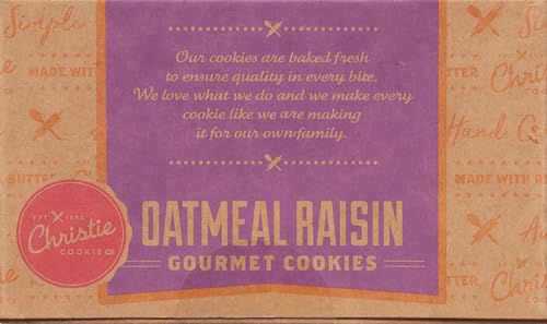Christie Cookie Co., Oatmeal Raisin Cookies,Gourmet Cookies (8ct) (Sold Frozen)