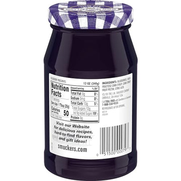 Smucker'S Blueberry Preserves, 12 Ounce (Pack Of 6)