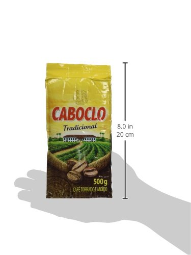 Roast N' Ground Coffee From Brazil - Caf    Torrado E Moido - Caboclo 17.60Oz (500G) Gluten Free
