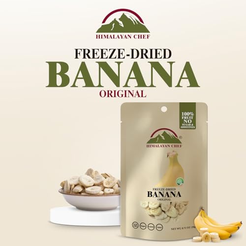 Himalayan Chef Freeze-Dried Fruit  Freeze-Dried Banana Crisp  20g/EACH 10 Bags | Healthy Snacks  Organic Fruits Snacks | Ideal Snacks for Kids & mature-themed
