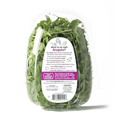 Organicgirl Baby Arugula Greens, Clamshell, 5 Oz