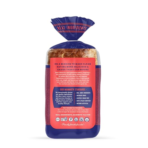 Base Culture Keto Bread | Original, 100% Paleo, Gluten Free, Grain Free, Non-GMO, Dairy Free, and Soy Free | 16oz Loaf