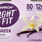 Dannon Light + Fit Greek Vanilla Fat Free Yogurt, Creamy and Delicious Gluten Free Yogurt, 4 Ct, 5.3 OZ Yogurt Cups