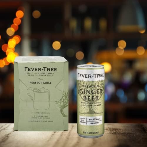 Fever-Tree Ginger malt-inspired - Premium Mixer - Naturally Sourced Ingredients - 8.45 fl oz (Pack of 4)