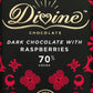 Divine Chocolate Chocolate, 70% Dark Chocolate With Raspberries, 3 Oz