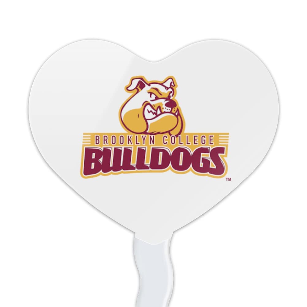 GRAPHICS & MORE Cupcake Picks Set of 6, Heart Decoration, Acrylic, Brooklyn College, Model: CUPT.HRT.ACR.6PK.CLCBLK500B