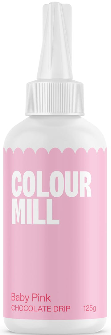 Colour Mill Chocolate Drip Easy-Melt Drizzle for Desserts, 125 Grams Baby Pink