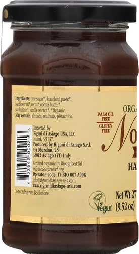 Rigoni Di Asiago Spread Hazelnut And Cocoa Dairy Free Organic, 9.52 Oz