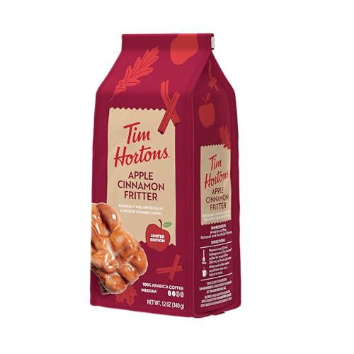 Tim Hortons Apple Cinnamon Fritter Coffee 12oz Ground Bag