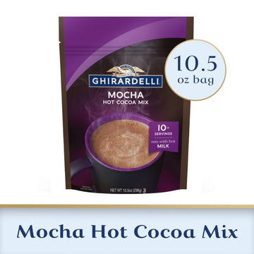 Ghirardelli Hot Chocolate Variety Pack - Cocoa Mix Bags - Over 20 Servings Total - Pack Of 2 - One Bag Of Mocha Hot Cocoa Mix An