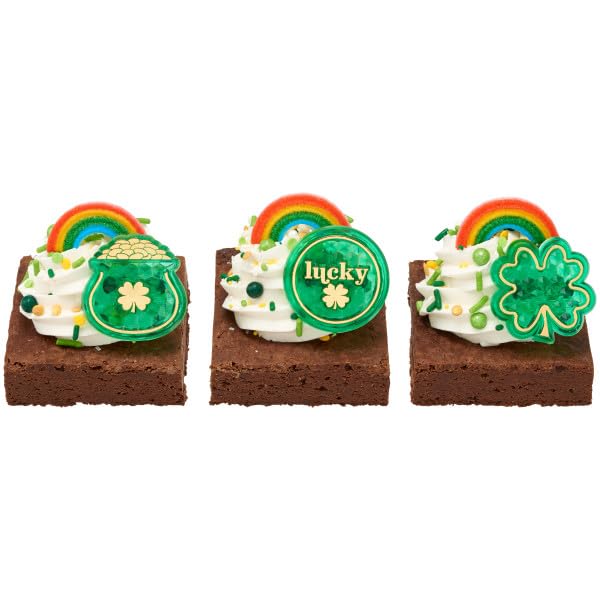 Primary Rabinow Edible Sugar Cake Toppers, 12 Count