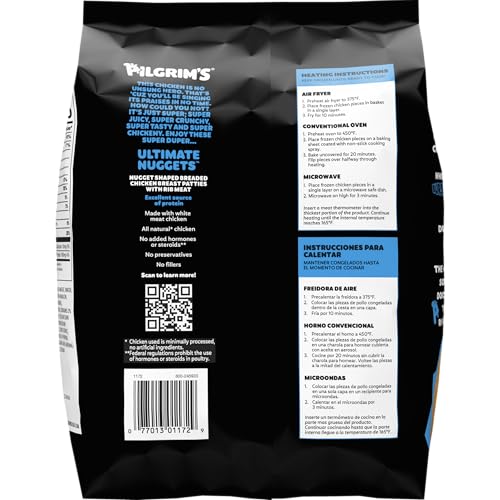 Pilgrims Ultimate Nuggets | Fully Cooked | 11 G Protein | Frozen |1.50 LB