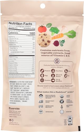 MADEgOOD Organic chocolate chip cookies, 5 OZ