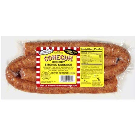 Conecuh Hickory Smoked Sausage, 16 Oz (4 Pack), 1 Pound Total, Pack of 4
