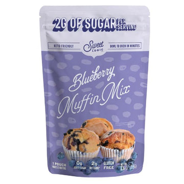 Sweet Logic Keto Baking Mix - Blueberry Muffin - Gluten-Free, Dairy-Free, High Protein - 215g