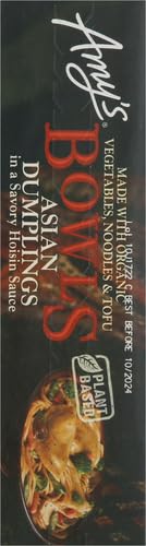 Amys Frozen Bowls, Asian Dumplings In a Savory Hoisin Sauce, Vegan, 8.5 oz.