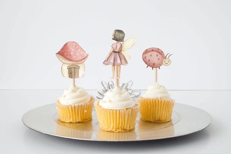 Celebrate With Magic: 10 Pcs Fairy Pastel Cupcake Toppers - Transform Your Treats!