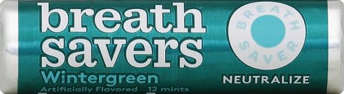 Breath Savers Mints, Wintergreen Flavor, 0.75 Ounce, Pack of 1, Plastic