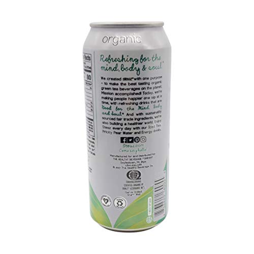Steaz Organic Iced Green Tea, Blueberry And Pomegranate, 16 Oz