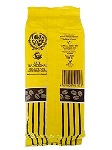 Cafe Duran Cafe Tradicional Two Pack - Best Panama Coffee, Regular Ground, 1 Pound/425g (15 Ounce)