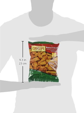 Deep Udupi Ribbon Pakodi Snack, 7 Oz, 1 Count, Traditional Indian Crunchy Treat