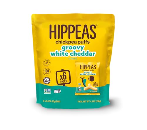 Hippeas - Chickpea Puff White Cheddar - Case Of 12-6/.8 Ounce
