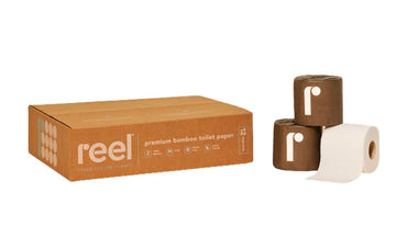 Reel Premium Bamboo Toilet Paper - 12 Rolls Of Toilet Paper - 3-Ply Made From Tree-Free, 100% Bamboo Fibers - Eco-Friendly, Zero