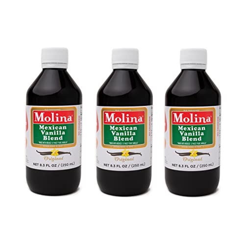 Molina Mexican Natural Vanilla Blend With Pure Vanilla Extract, 24.9 Fl Oz. (3 Pack Of 8.3Oz Bottles)